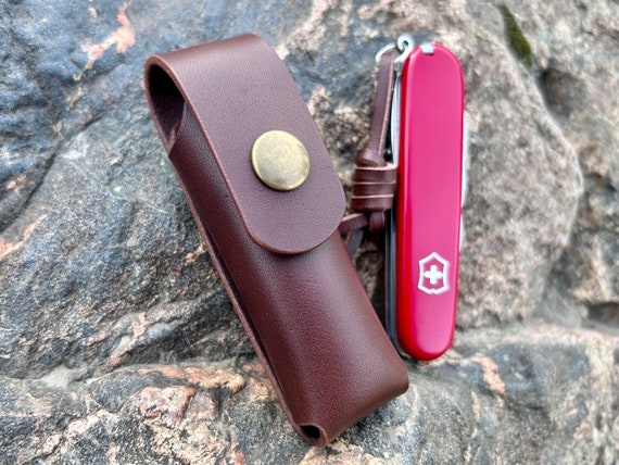 Leather Belt Pouch Case for Victorinox Spartan Climber Huntsman Camper  Compact Super Tinker Hiker Sheath Handmade Swiss Army Knife Holster 