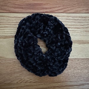Handmade Black Velvet Scrunchie: Juicy Couture Luxe Hair Tie