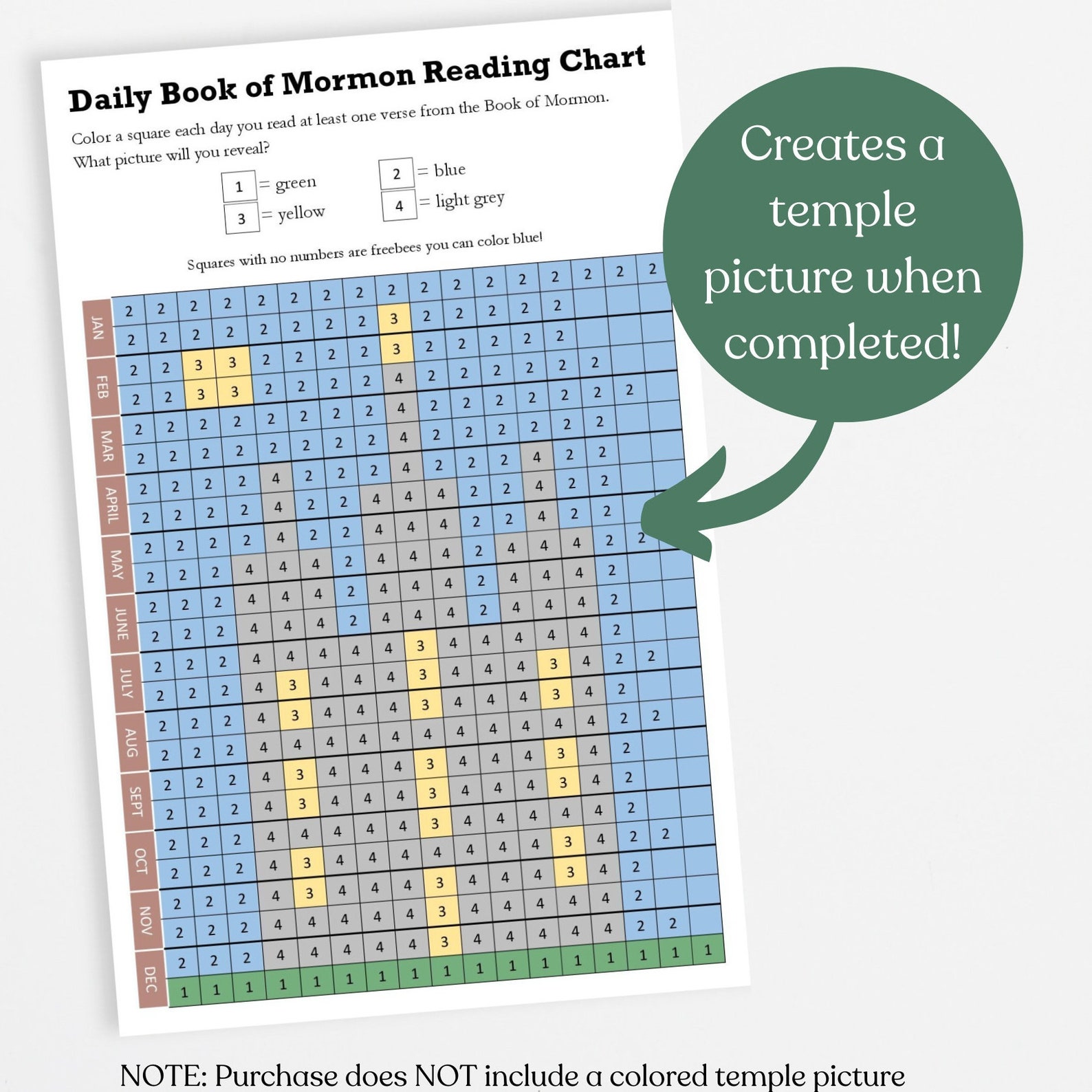 2024 Daily Book of Mormon Reading Chart PDF Digital Download, Printable