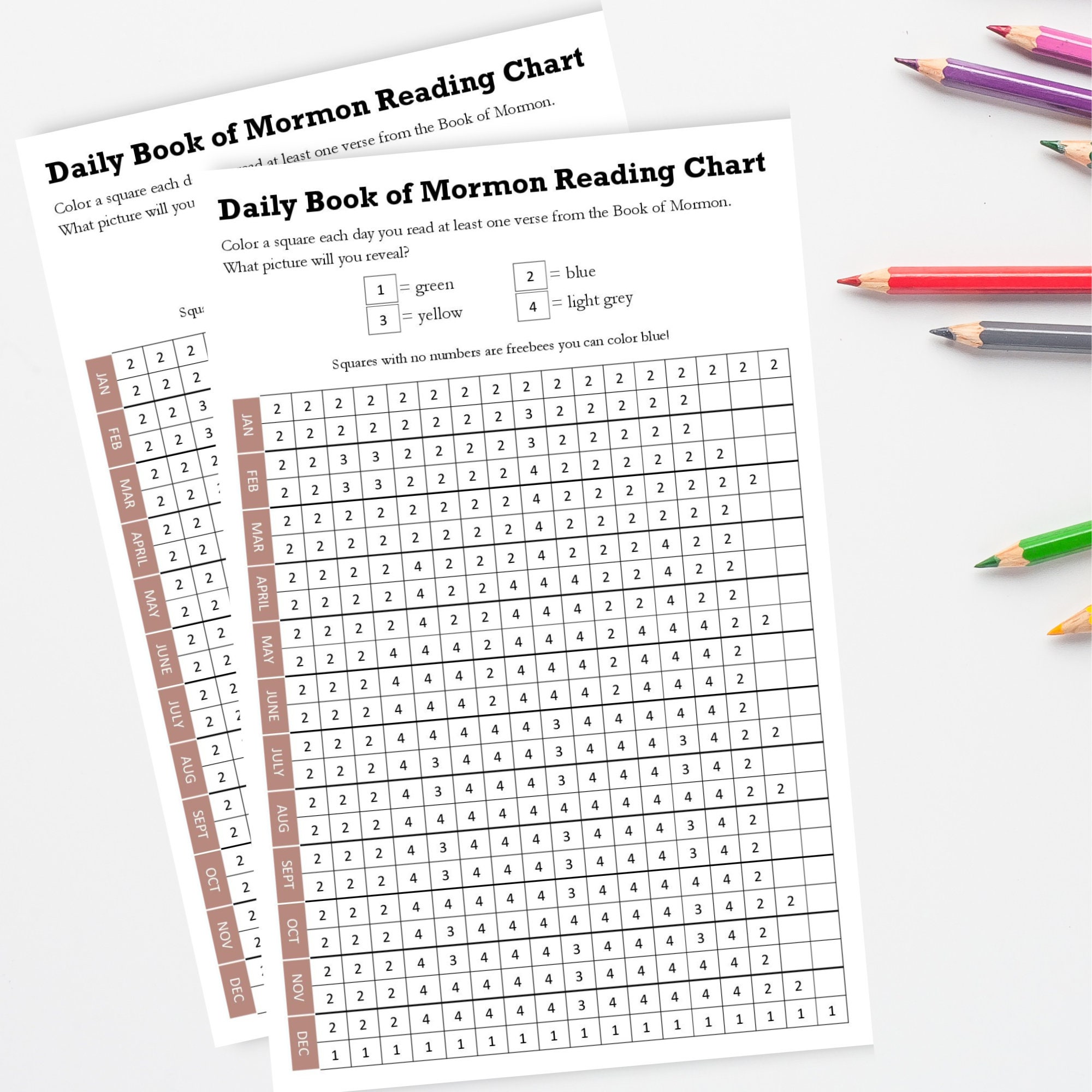 2024 Daily Book of Mormon Reading Chart PDF Digital Download, Printable ...