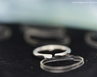 minimalistischer 925 Silber Ring schmaler zierlich Ring minimalistisch aus 925Silber für Frauen Männer, federleicht handgefertigt