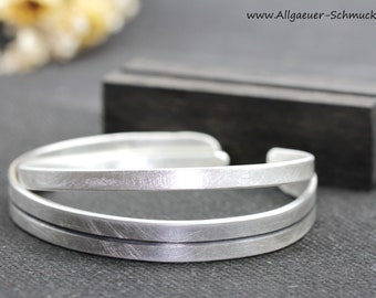 minimalistisches Armband 925 Silber Armreif Schmuck Armreifen für Männer und Frauen Geschenk Vatertag Muttertag Ostern Echtschmuck Armbänder