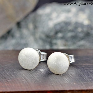 8 mm 925 silver stud earrings, silver stud earrings, round stud earrings, earrings, men's and women's stud earrings