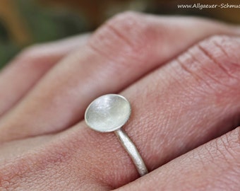 925 Silberring minimalistisch, schmaler dünner Ring aus 925 Sterling Silber, federleichter handgefertigter