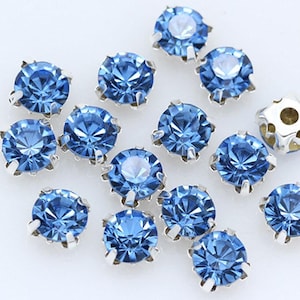 100 pezzi da 3 mm di pietre rotonde di cristallo da cucire con perline di vetro incastonate per abbellimenti di tessuti scintillanti.