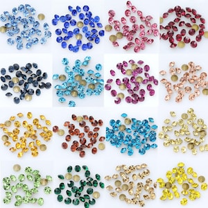 Chatons Pointed Back Strass Bling Verzierungen Glaskristall Lose Perlen 1 mm 2 mm 3 mm 4 mm 5 mm