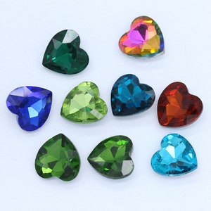 Heart Shape Rhinestone Pointed Back Crystals Fancy Stone Sweet Heart Gems Holiday Gifts 14mm 18mm 27mm Bling Embellishment