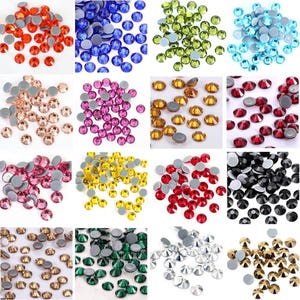 Strass Hotfix Premium da stirare, abbellimento in cristallo scintillante da 2 mm, 3 mm, 4 mm, 5 mm, 6 mm, strass in vetro Hotfix