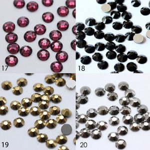 1440 piezas de diamantes de imitación de vidrio con parte trasera plana: adornos brillantes, 2-5 mm imagen 6