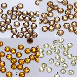 1440 piezas de diamantes de imitación de vidrio con parte trasera plana: adornos brillantes, 2-5 mm imagen 3