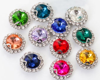 Rivoli Rhinestone Cabochons: Sew On Pave Crystal Gems (12mm 14mm 18mm)