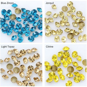 Chatons Strasssteine Bling Verzierungen Glas Kristall Lose Perlen 1mm 2mm 3mm 4mm 5mm Bild 7