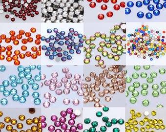 1440 pezzi di strass in vetro con retro piatto: abbellimenti scintillanti, 2-5 mm