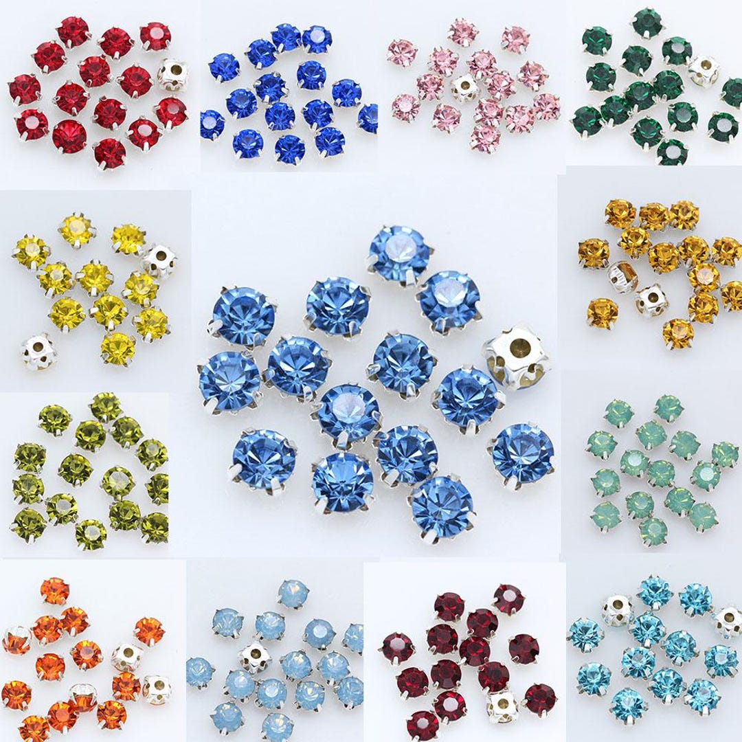 5mm Sew on Rhinestone Crystals: 100pcs Bling Embellishments - Etsy