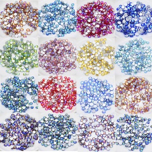 1440pcs AB Rhinestones: Flatback Glass Crystals, Aurora Borealis Bling