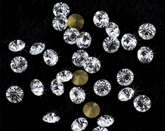 Clear Glass Rhinestones: Pointed Back Crystal Beads (1mm-10mm)