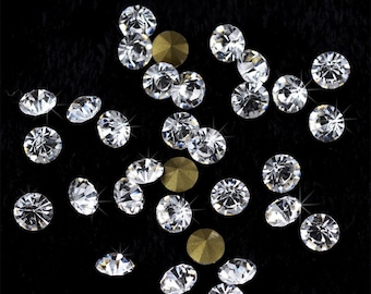 SS1 ~ SS45 Chatons Spitse Steentjes Crystal Clear Glazen Kralen Bling Embellishments Crystal Losse Kralen 1mm tot 10mm