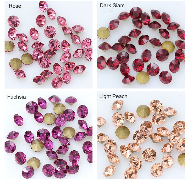 Chatons Strasssteine Bling Verzierungen Glas Kristall Lose Perlen 1mm 2mm 3mm 4mm 5mm Bild 6