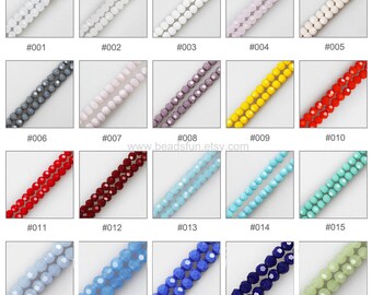 Glass Beads Faceted Round Spacer Beads Sparkling Crystal Findings Charms Bracelet Jewelry Making Gems 3mm 4mm 6mm 8mm 10mm