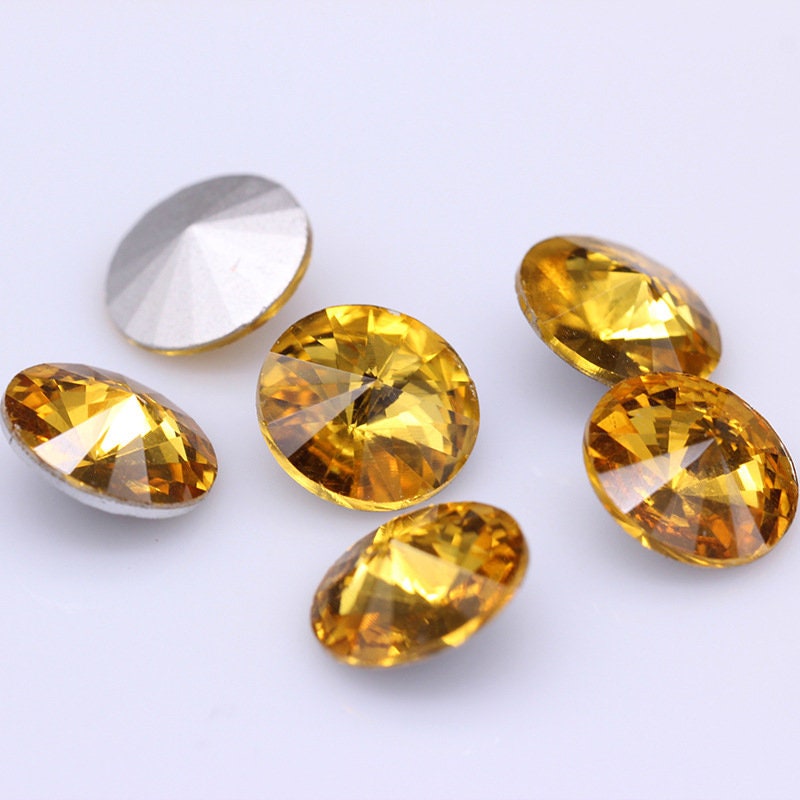 Rivoli Crystal Rhinestone: Pointed Back Glass Gems (16mm, 25mm) - Etsy