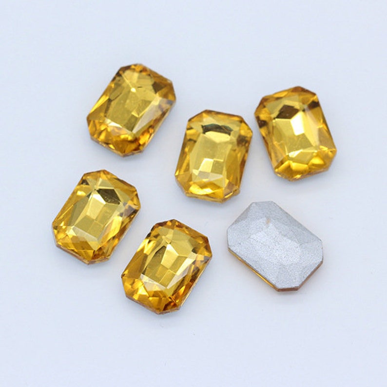 Octogone dos pointu strass 18x25mm 13x18mm 10x14mm 8x10mm Rectangle strass perles de cristal fantaisie pierre verre gemmes image 9