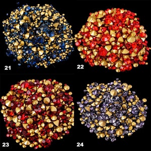 200pcs Mixed Size Rhinestone Pointed Back Crystals Jewelry Repairing Crystal Beads Chaton 3 Grams 1mm 2mm 3mm 4mm 5mm Bling Embellishments zdjęcie 8