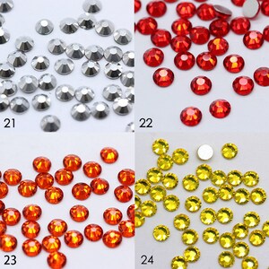 1440 piezas de diamantes de imitación de vidrio con parte trasera plana: adornos brillantes, 2-5 mm imagen 7