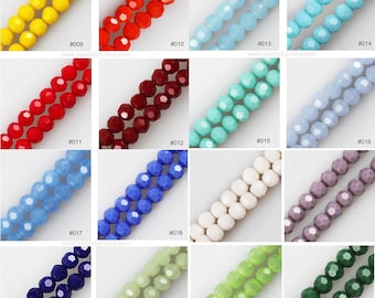 Faceted Crystal Glass Spacer Beads: Jewelry Making Charms, 3-10mm