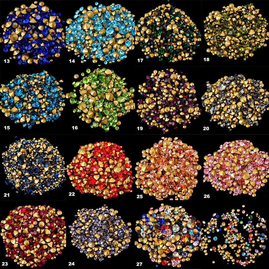 Mix Size Rhinestone Mixed Size Rhinestone Crystals: Pointed Back Jewelry Embellishments ...