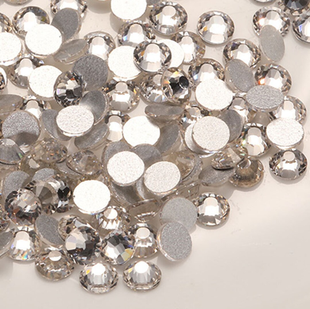 Crystal Clear Glass Rhinestones: Flat Back Loose Beads (2-6mm) - Etsy