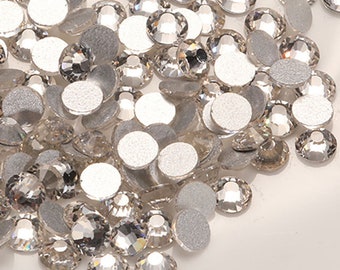 1440 Crystal Clear Rhinestone Glass Rhinestones Flat Back Crystal Loose Beads 2mm 3mm 4mm 5mm 6mm Bling Embellishments