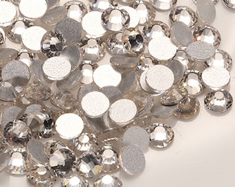 Strass in vetro trasparente: perline piatte sciolte (2-6 mm)