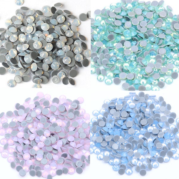 Opal Hotfix Rhinestone Flat back Iron on Glass Rhinestones Bling Embellishment 2mm 3mm 4mm 5mm Crystal Loose Beads