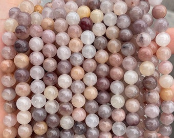 Five Color Jade Gemstone Beads Natural Crystal Round Beads Jewelry Making Gems 6mm 8mm 10mm