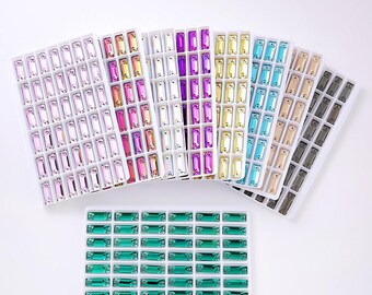 Baguette Sew On Rhinestone Flatback Sewing Crystal For Wedding Dress Costume Decor Bling Embellishment