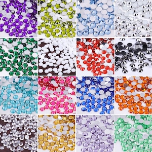 5000 pezzi di strass a dorso piatto in resina all'ingrosso, perline sciolte fai da te, decorazioni scintillanti, abbellimenti da 2 mm, 3 mm, 4 mm, 5 mm, 6 mm