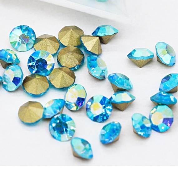 AB Color Point Back Rhinestones: Glass Crystal Bling Embellishments