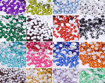 5000 Stück Flache Rückseite Strass Wholesale Resin Strass Lose Perlen DIY Dekor Bling Verzierungen 2mm 3mm 4mm 5mm 6mm