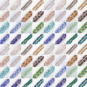 AB Color Bicone Crystal Beads: Aurora Borealis Faceted Gems - 3mm 4mm 6mm 8mm
