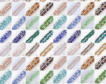 AB Color Bicone Crystal Beads: Aurora Borealis Faceted Gems - 3mm 4mm 6mm 8mm