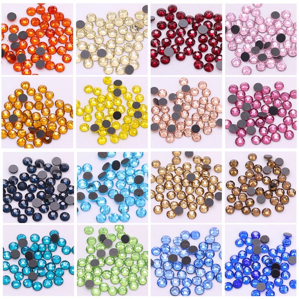 Hotfix Strass DMC Fer sur Cristal Bling Embellissement 2mm 3mm 4mm 5mm 6mm Strass à dos plat