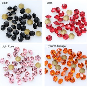 Chatons Strasssteine Bling Verzierungen Glas Kristall Lose Perlen 1mm 2mm 3mm 4mm 5mm Bild 8