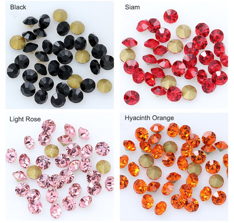 Chatons Strasssteine Bling Verzierungen Glas Kristall Lose Perlen 1mm 2mm 3mm 4mm 5mm Bild 8