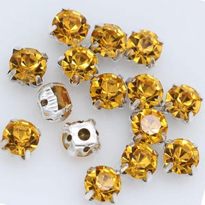 Sew-On Rhinestone Beads: 7mm Crystal Montee, Jewelry Making