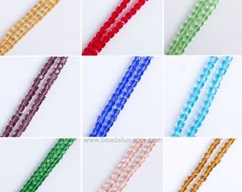 Cube Beads Square Glass Beads Faceted Crystal Spacer beads Charms Jewelry Making Supply 3mm 4mm 6mm 8mm