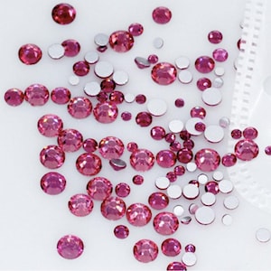 400pcs Mixed Size Rhinestone Flat Back Crystal Glass Rhinestones Loose Beads 7 Grams 2mm 3mm 4mm 5mm Bling Embellishments