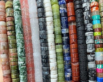 3x6mm Heishi Disc Rondelle Gemstone Spacer Beads Jewelry Making Crystal Beads For Bracelet Necklace