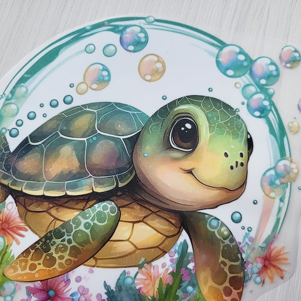 Iron-on image water turtle iron-on motif patch transfer iron on cute turtle