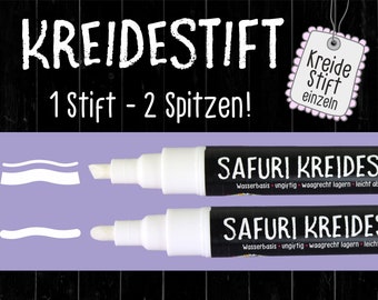 Kreidestift weiß 1 Stift mit Wechselmine Kreidemarker Chalk Marker Window Marker