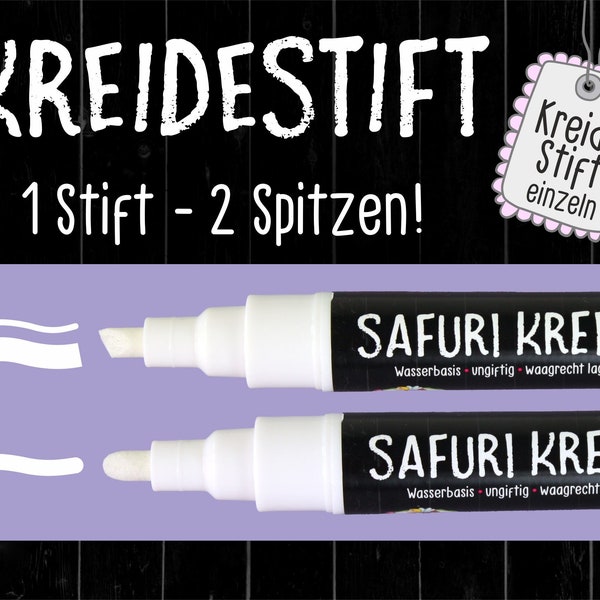 Kreidestift weiß 1 Stift mit Wechselmine Kreidemarker Chalk Marker Window Marker